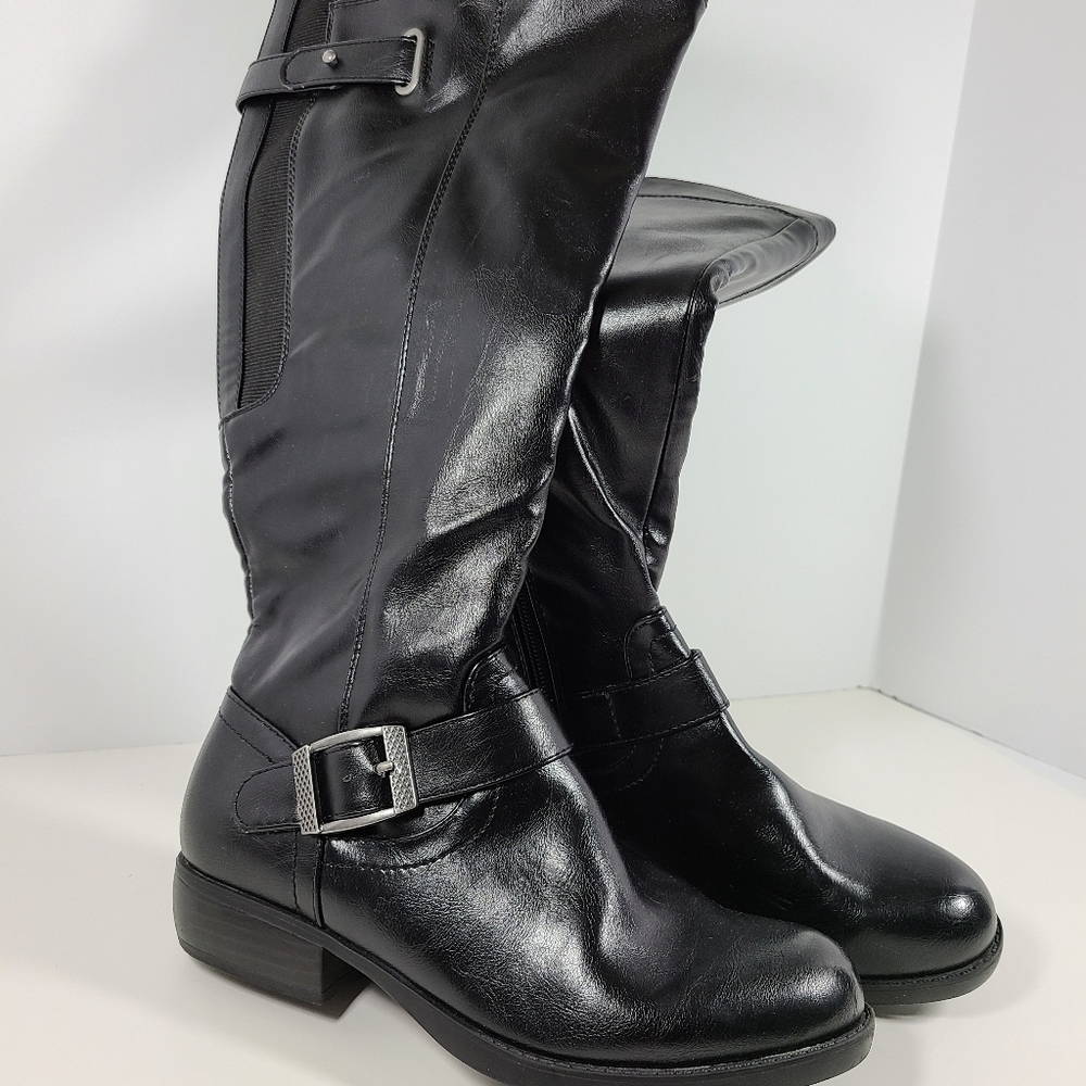 Jc Penny's Black Heeled Boots 5.5